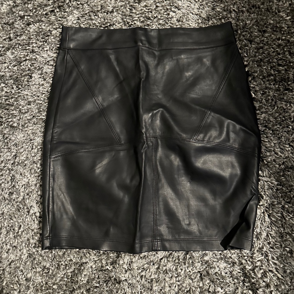 Faux leather skirt